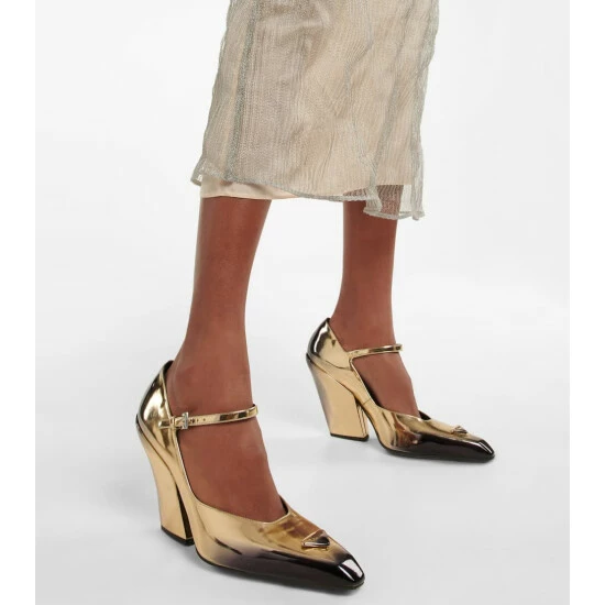 Prada Metallic Mary Jane Pumps 5 Prada Metallic Mary Jane Pumps - Image 3