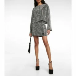 Prada Crystal-embellished Miniskirt