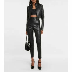 Prada Sleeveless Leather Crop Top