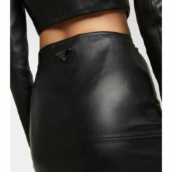 Prada Leather Midi Skirt -Cheap Prada Store unnamed file 66