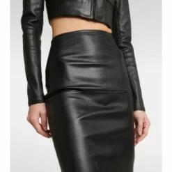 Prada Leather Midi Skirt -Cheap Prada Store unnamed file 67