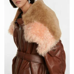 Prada Mohair And Shearling-trimmed Leather Coat -Cheap Prada Store unnamed file 671