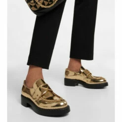Prada Metallic Leather Loafers -Cheap Prada Store unnamed file 70
