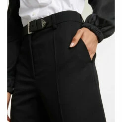Prada Virgin Wool Twill Wide-leg Pants -Cheap Prada Store unnamed file 747