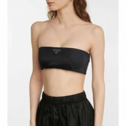 Prada Logo Re-Nylon Bandeau Top