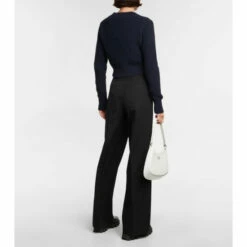 Prada V-neck Logo Cropped Cotton Sweater -Cheap Prada Store unnamed file 841