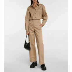 Prada Cropped Cotton-blend Gabardine Jacket