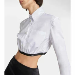 Prada Cropped Cotton Shirt -Cheap Prada Store unnamed file 86
