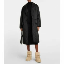 Prada Shearling And Leather Snow Boots